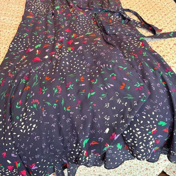 CaballeroNavy Floral wrap  Dress - Picture 5 of 7